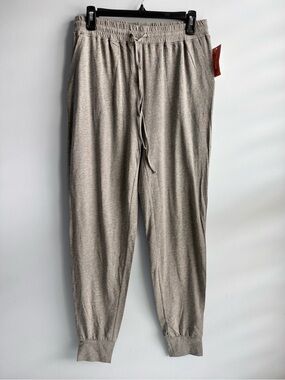 State of Day Women's Pewter Grey Heathered Jogger Knit Pajama Pants Size Small